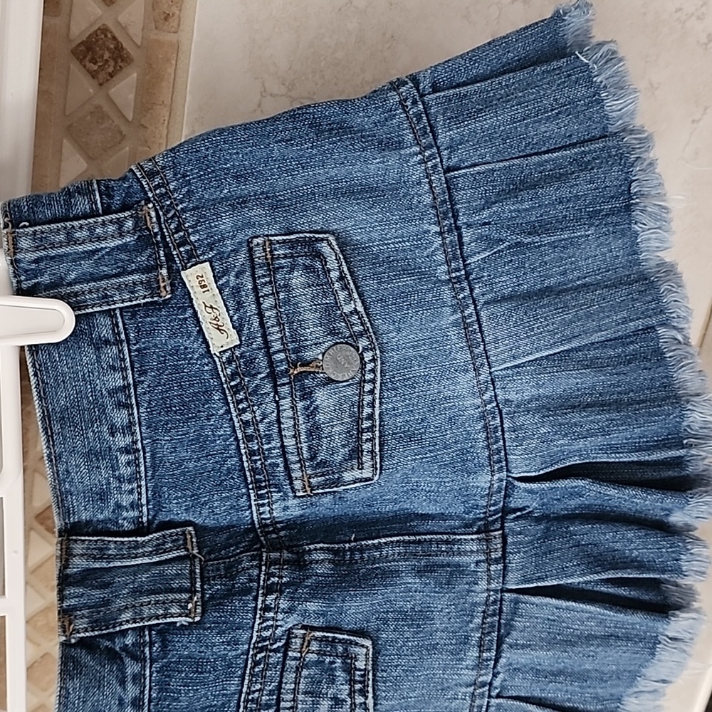 💙 ABERCROMBIE Ruffle Denim Mini Skirt 💙 - Picture 11 of 11